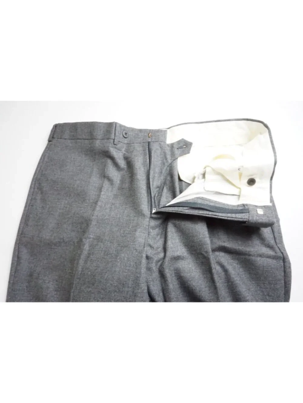 Raffaele Caruso Gray Flannel Zegna Cashmere 2 Pc Suit Jacket Pant 44 US NEW